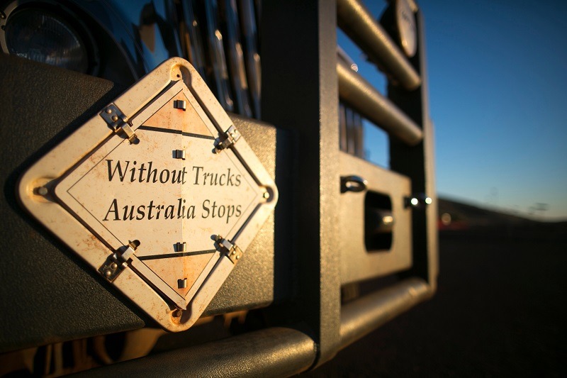 Truck on highway